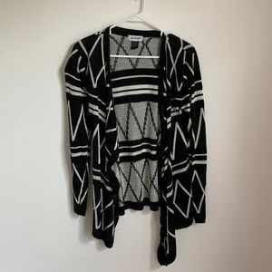 Black and white patterned cardigan